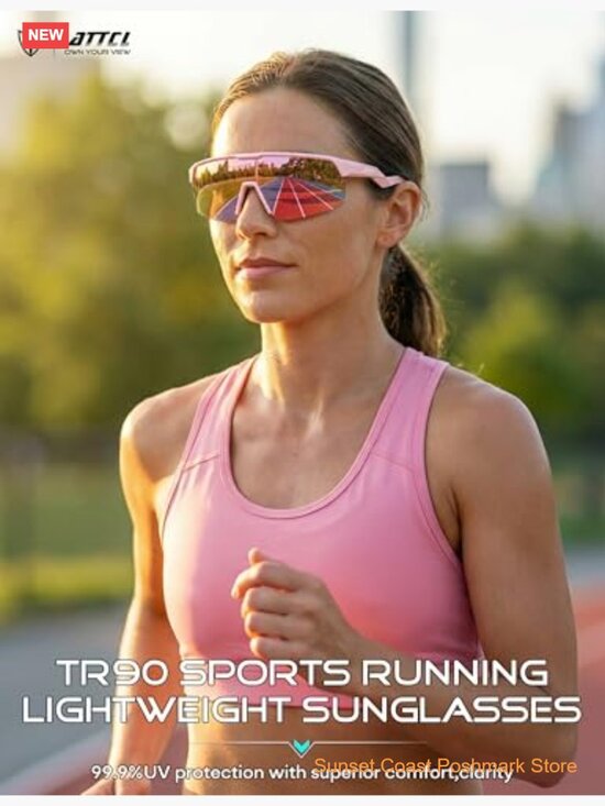 UV400 Protection Sports Sunglasses Wrap Around Running Cycling Fishing main image 6
